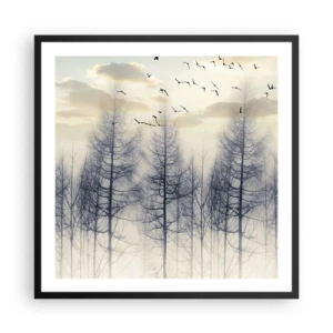 Poster in cornice nera - Lo spirito della foresta - 60x60 cm