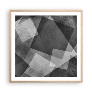 Poster in cornice rovere chiaro - Simbolo eterno di ordine e durata - 60x60 cm