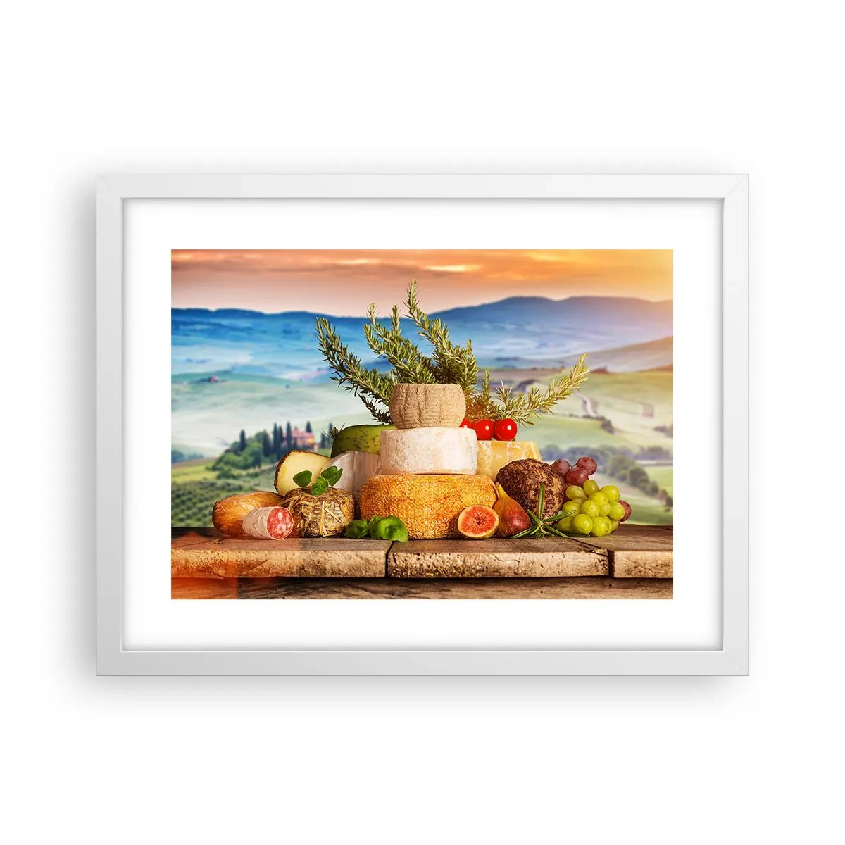 Poster in cornice bianca - La gioia italiana della vita - 40x30 cm