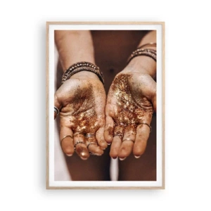 Poster in cornice rovere chiaro - Un dono per te - 70x100 cm