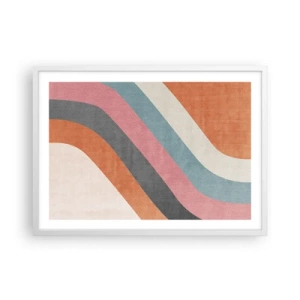 Poster in cornice bianca - Composizione diagonale: movimento - 70x50 cm