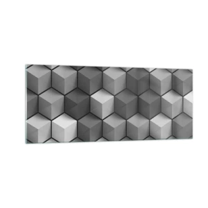 Quadro su vetro - Puzzle cubista - 100x40 cm
