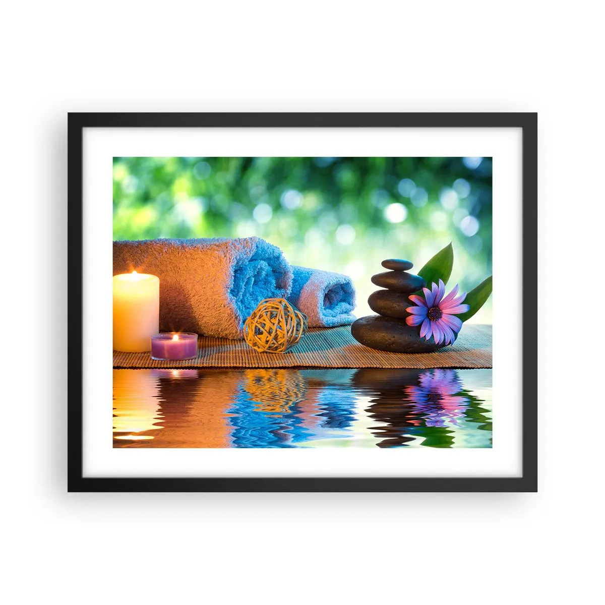 Poster in cornice nera - Tempo per il corpo - 50x40 cm
