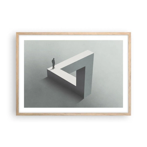 Poster in cornice rovere chiaro - Eppure è possibile - 70x50 cm