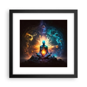 Poster in cornice nera - Pace cosmica - 30x30 cm