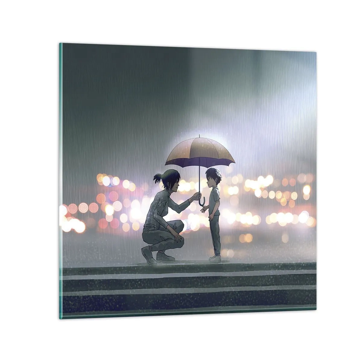 Quadro su vetro - E già tutto va bene - 40x40 cm