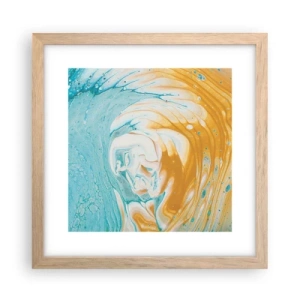 Poster in cornice rovere chiaro - Vortice pastello - 30x30 cm