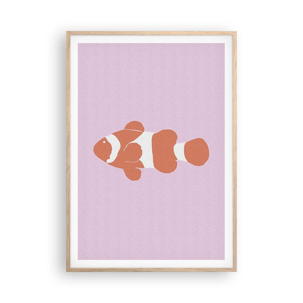Poster in cornice rovere chiaro - Abbinato ai coralli - 70x100 cm