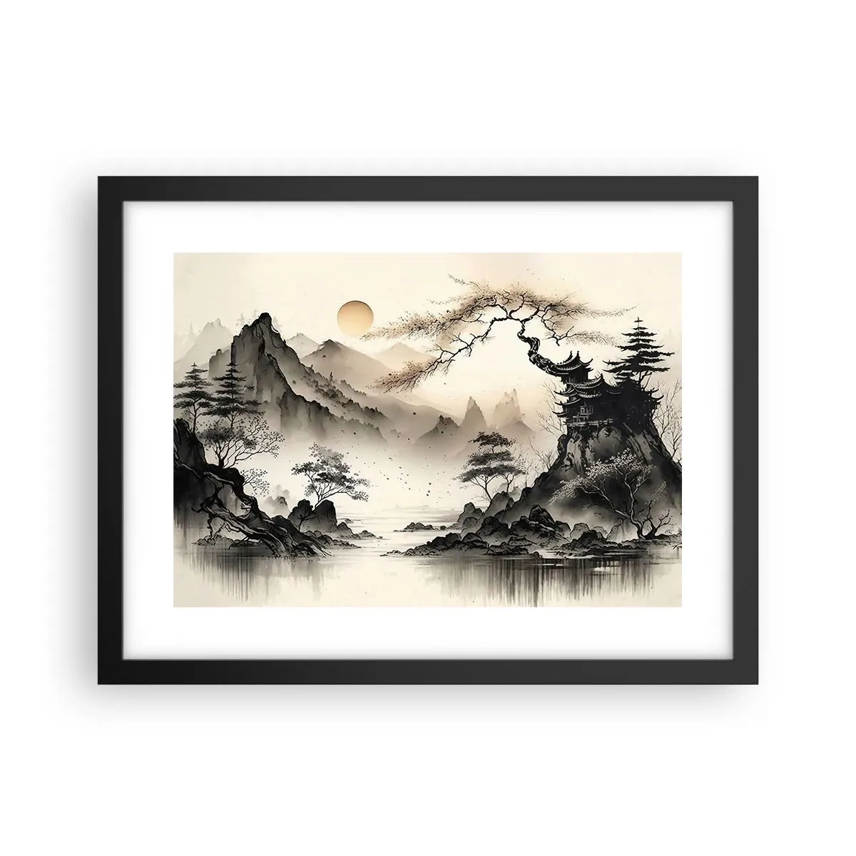 Poster in cornice nera - Il fascino irripetibile dell'oriente - 40x30 cm