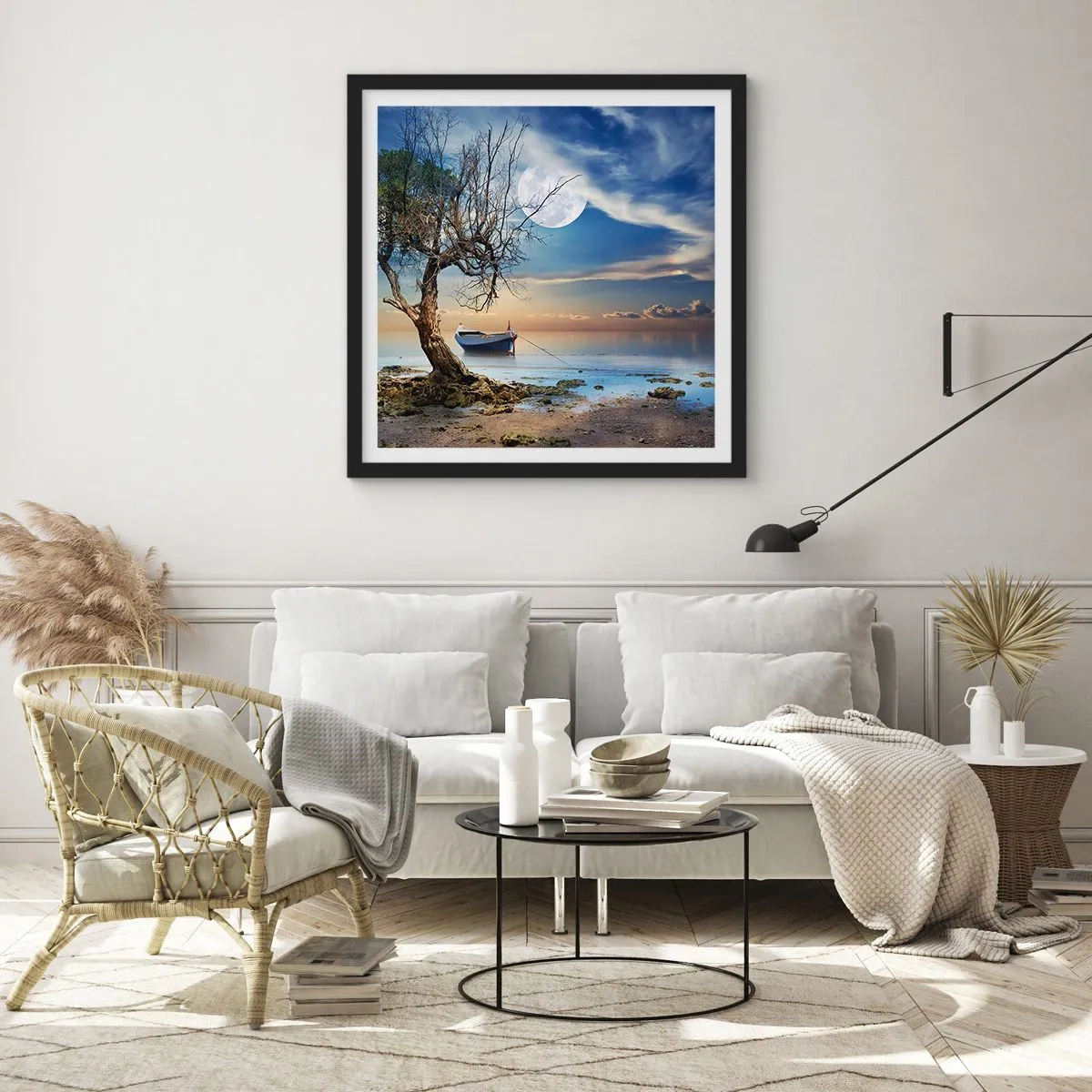 Poster in cornice nera - È la fine o l'inizio? - 60x60 cm