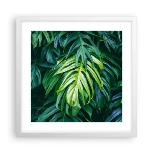 Poster in cornice bianca - Immergersi nella freschezza - 40x40 cm