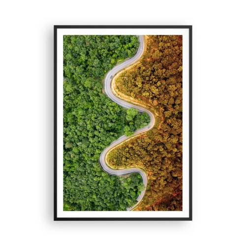 Poster in cornice nera - Confine e separazione - 70x100 cm