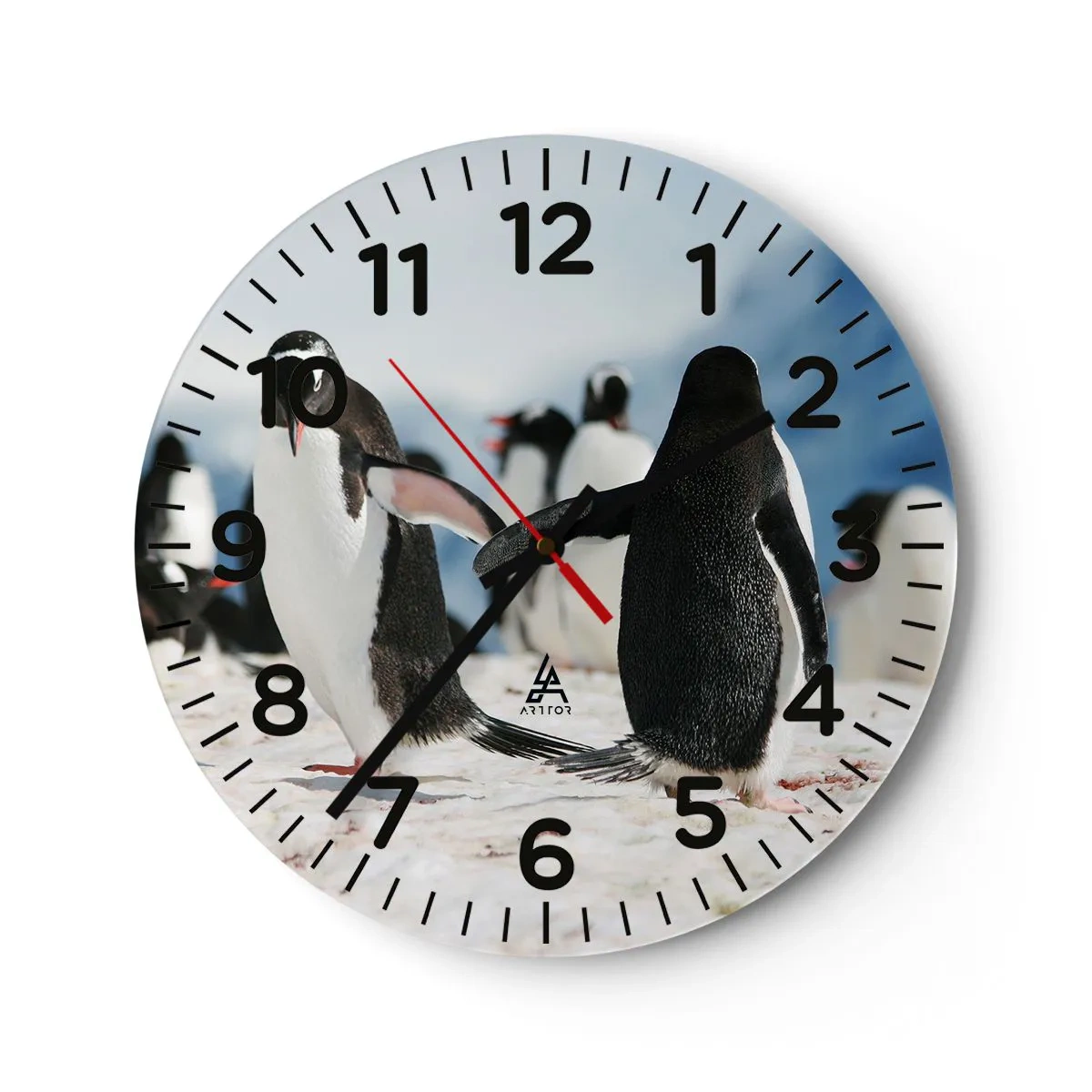 Orologio da parete - Orologio in Vetro - Danza sulla neve - 30x30 cm