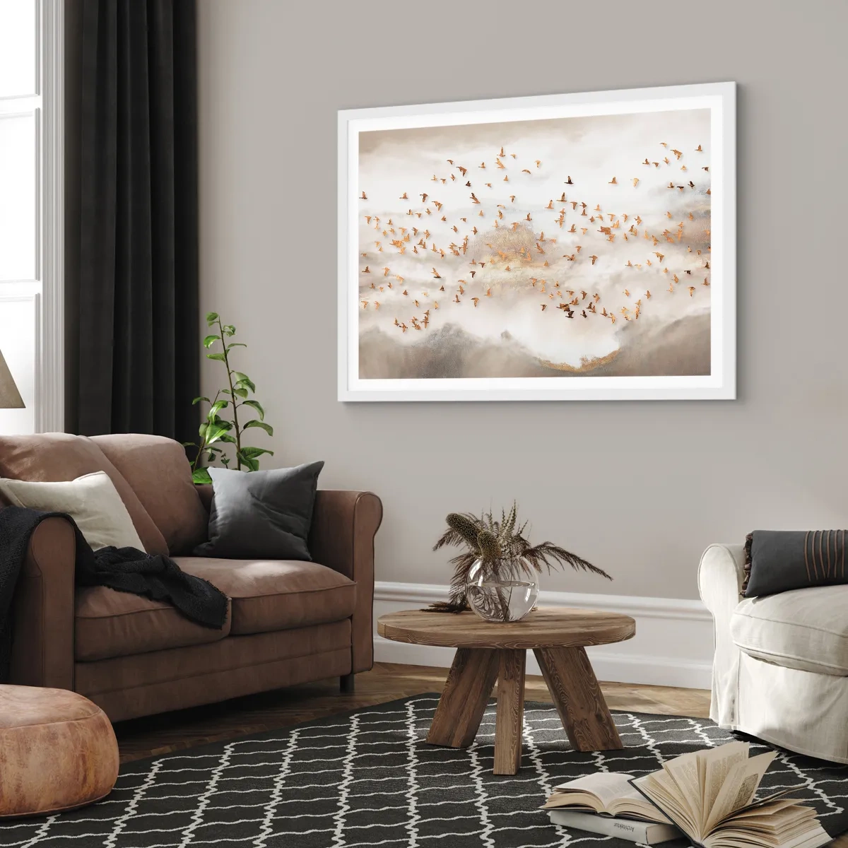 Poster in cornice bianca - È giunto il momento... - 100x70 cm