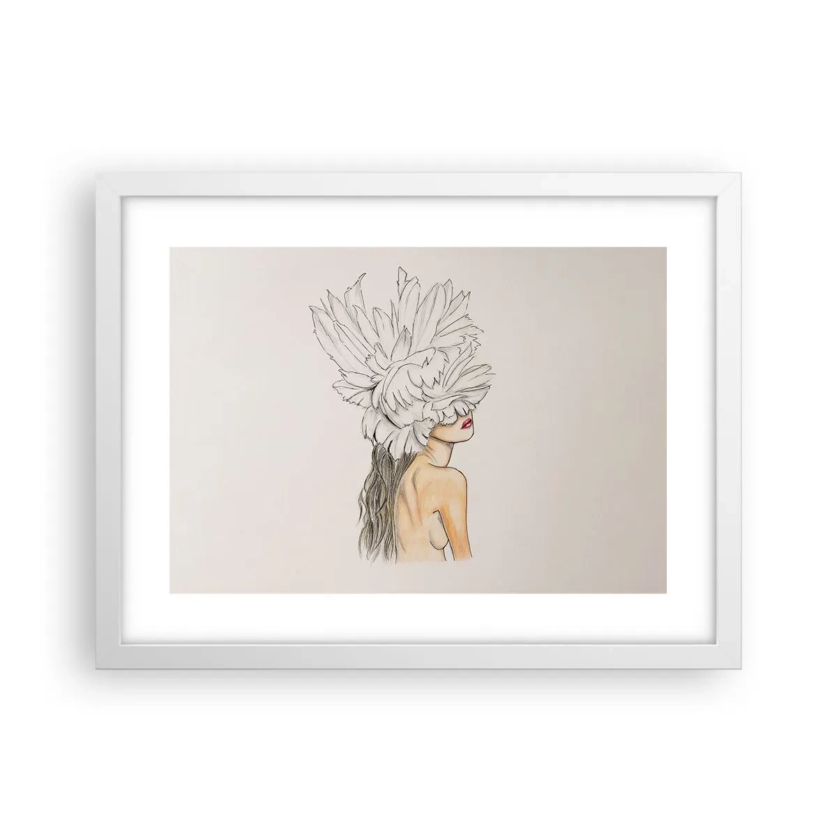 Poster in cornice bianca - Bellezza coronata - 40x30 cm