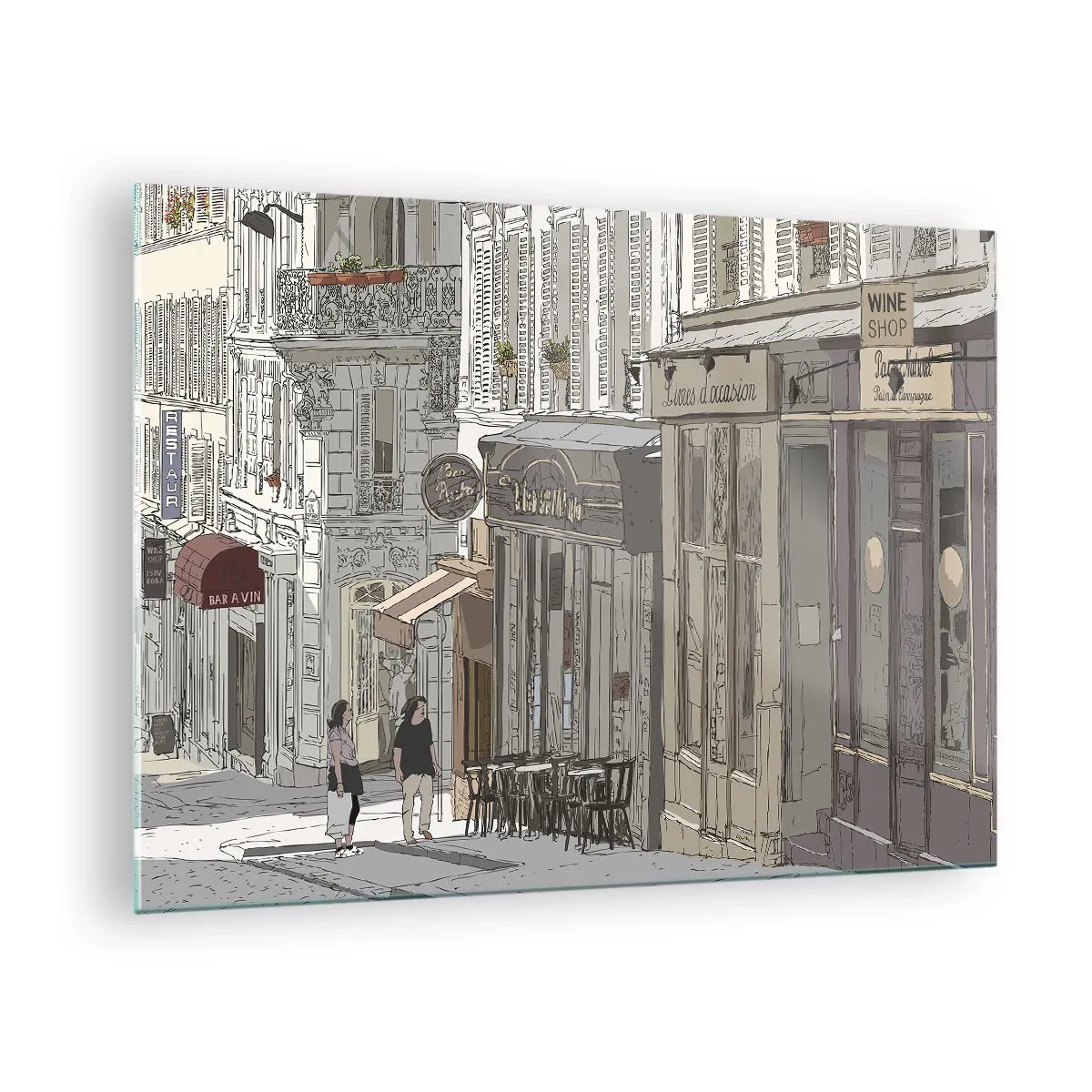 Quadro su vetro - Gioie cittadine - 70x50 cm