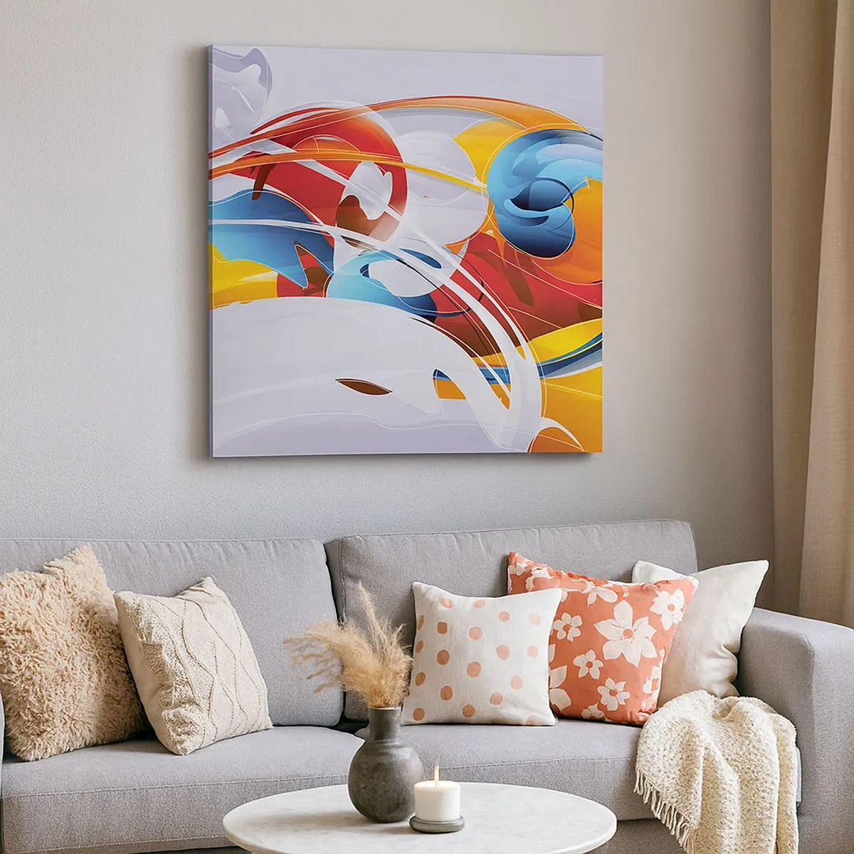 Quadro su tela - Stampe su Tela - La danza degli elementi - 30x30 cm