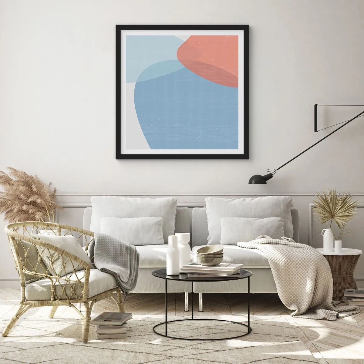 Poster in cornice nera - Legami pastello - 30x30 cm