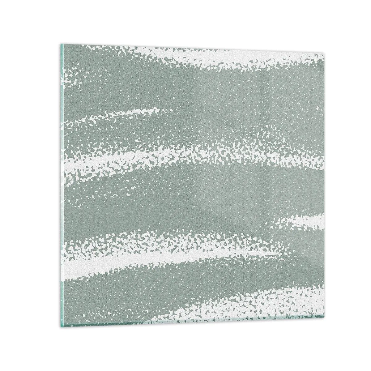 Quadro su vetro - Astrazione in clima invernale - 30x30 cm