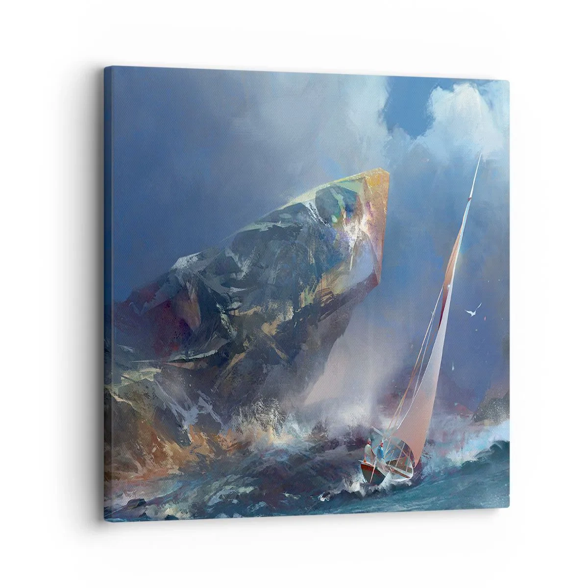 Quadro su tela - Stampe su Tela - Vince chi ha coraggio - 30x30 cm