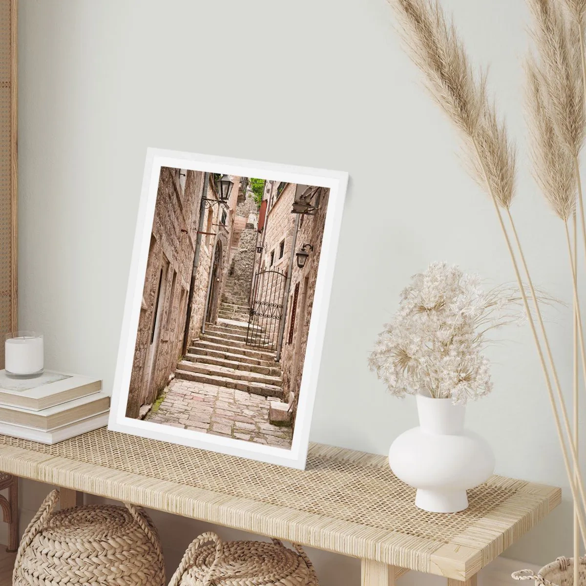 Poster in cornice bianca - Vecchio angolo magico - 40x50 cm