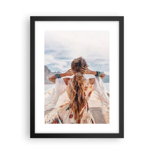 Poster in cornice nera - In cammino verso la felicità - 30x40 cm