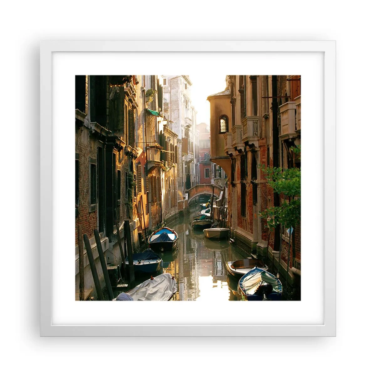 Poster in cornice bianca - Un angolo di Venezia - 40x40 cm