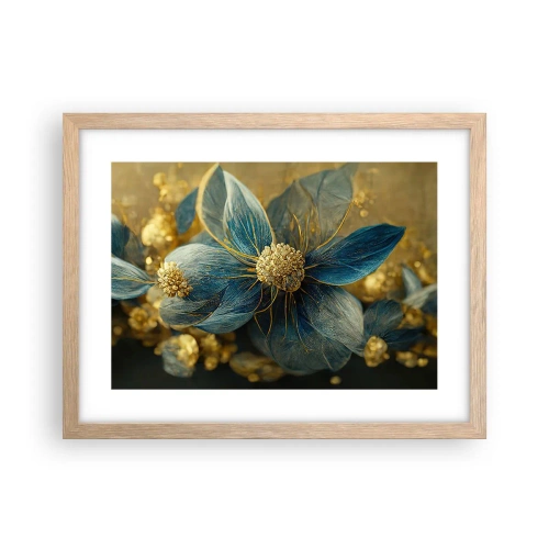 Poster in cornice rovere chiaro - Fiorire d'oro - 40x30 cm