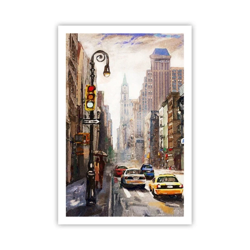 Poster - New York: colorata anche sotto la pioggia - 61x91 cm