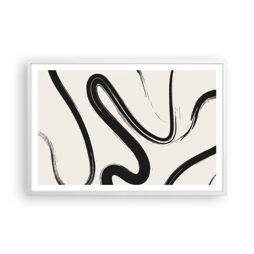 Poster in cornice bianca - Capriccio bianco e nero - 91x61 cm