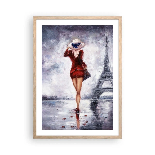 Poster in cornice rovere chiaro - Simboli di Parigi - 50x70 cm