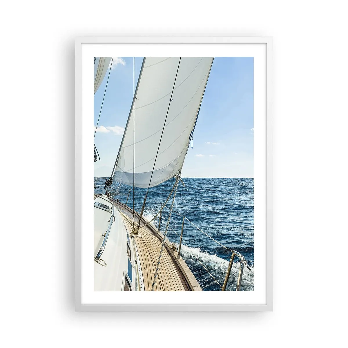 Poster in cornice bianca - Benvenuta avventura - 50x70 cm