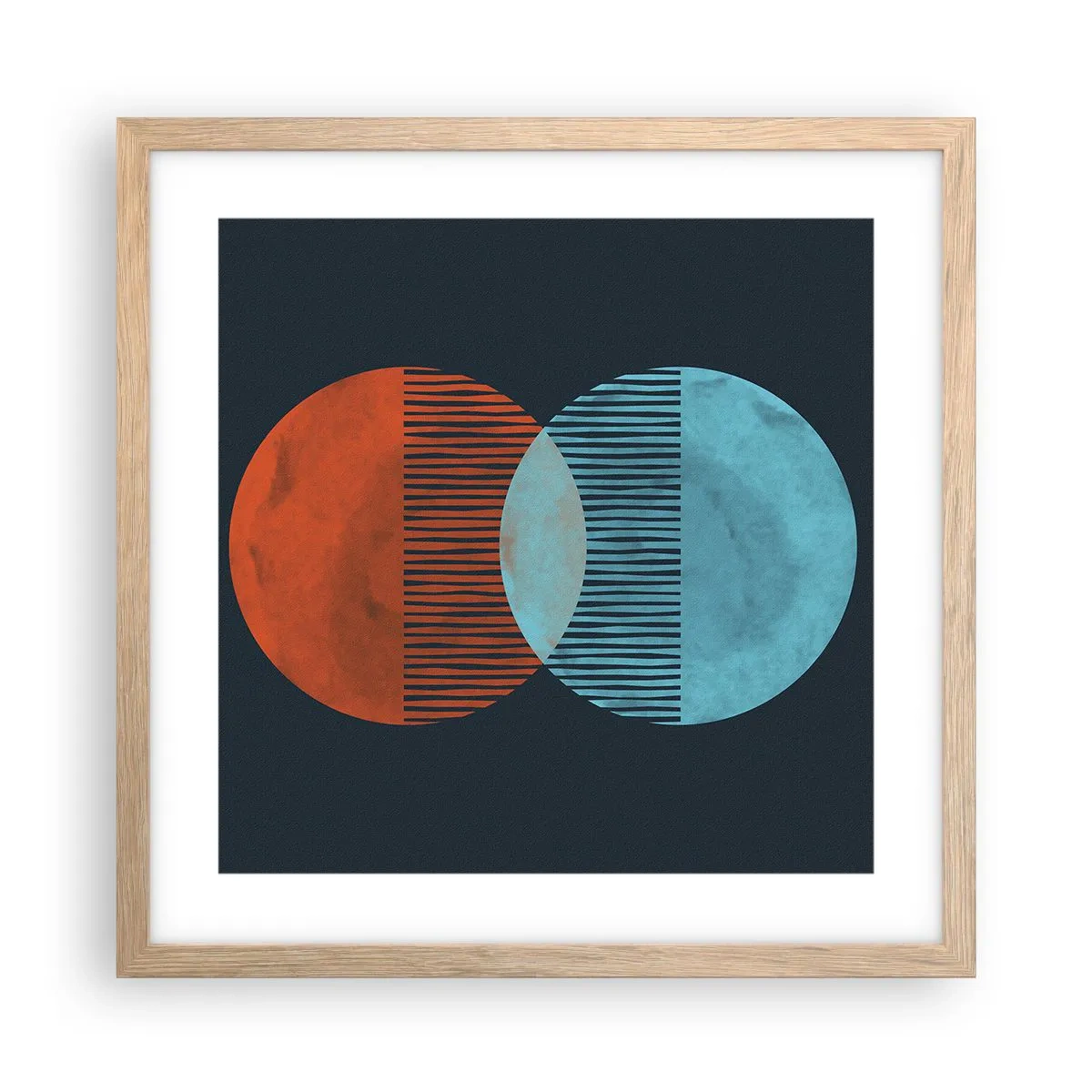 Poster in cornice rovere chiaro - Fantasia astronomica - 40x40 cm