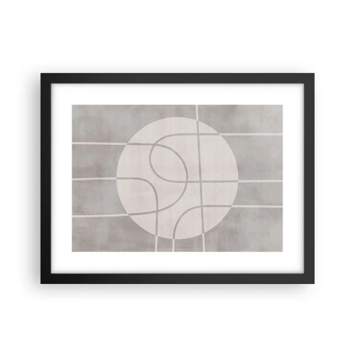 Poster in cornice nera - Tondo e dritto - 40x30 cm