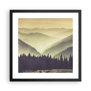 Poster in cornice nera - Dopo sette montagne… - 40x40 cm