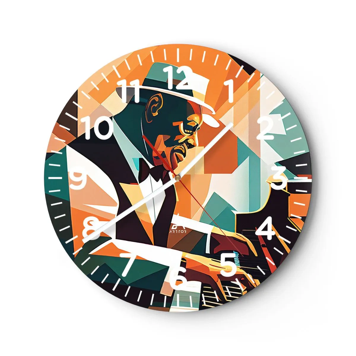 Orologio da parete - Orologio in Vetro - Tutto il jazz - 30x30 cm