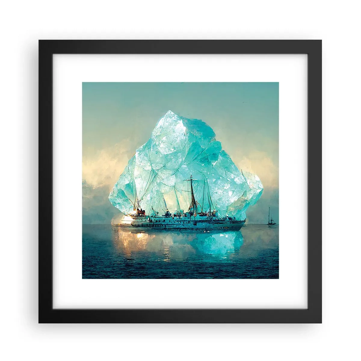 Poster in cornice nera - Brillante artico - 30x30 cm