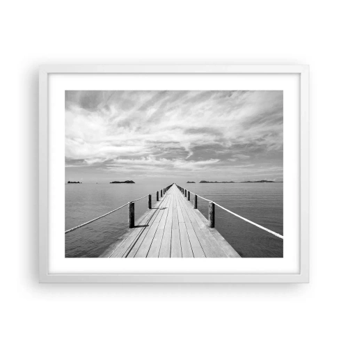 Poster in cornice bianca - Forse un viaggio... - 50x40 cm