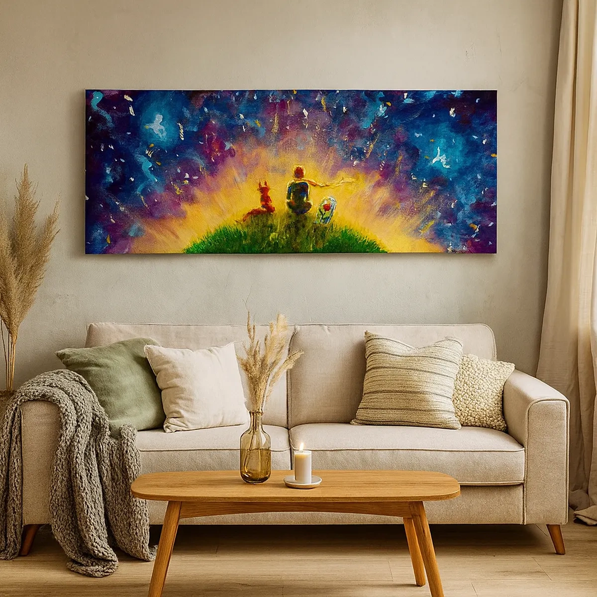 Quadro su tela - Stampe su Tela - Amore e amicizia: l'intero mondo - 30x30 cm