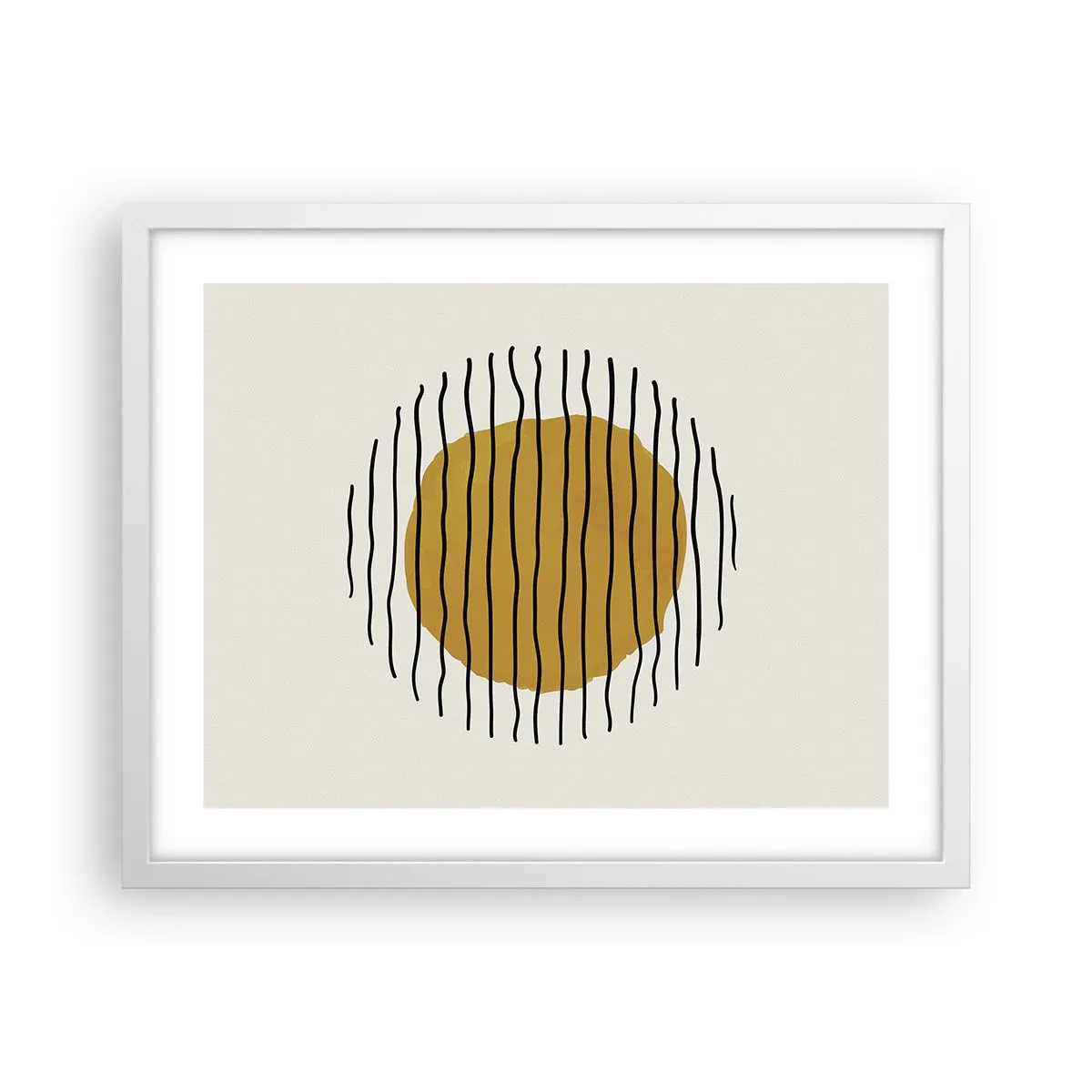 Poster in cornice bianca - Astrazione fremente di calore - 50x40 cm