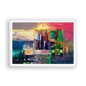 Poster in cornice bianca - Relazioni ed emozioni - 100x70 cm