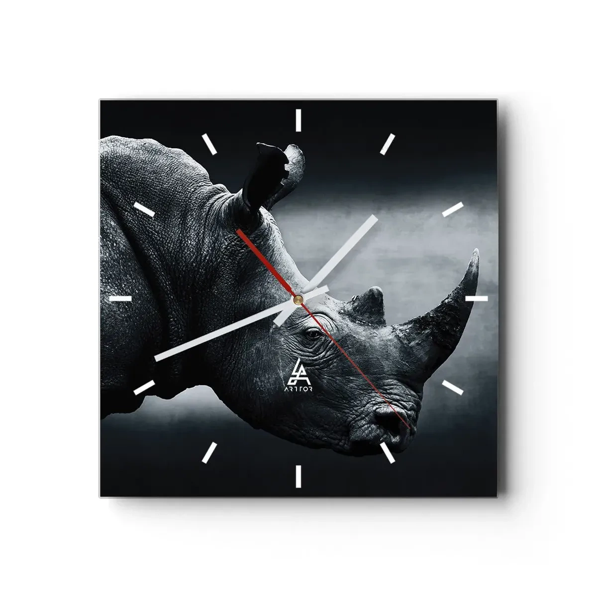 Orologio da parete - Orologio in Vetro - Profilo destro - 40x40 cm