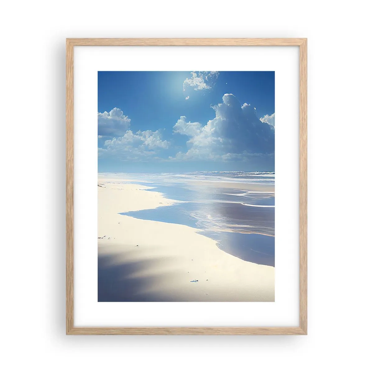 Poster in cornice rovere chiaro - Vacanze in paradiso - 40x50 cm