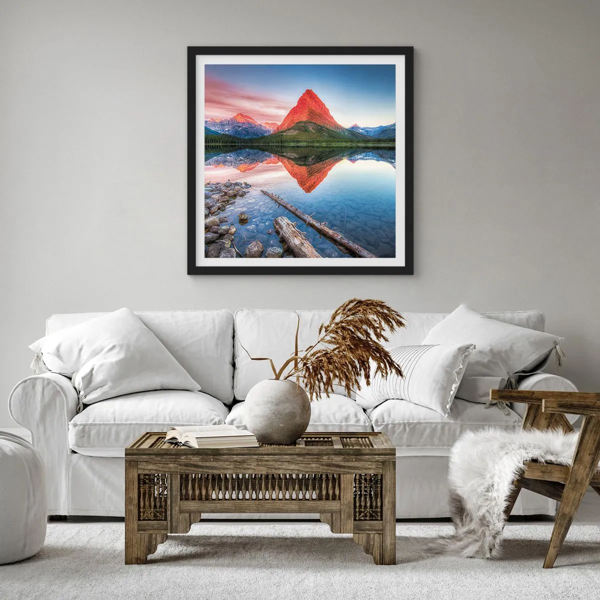 Poster in cornice nera - Caldo e freddo - 30x30 cm