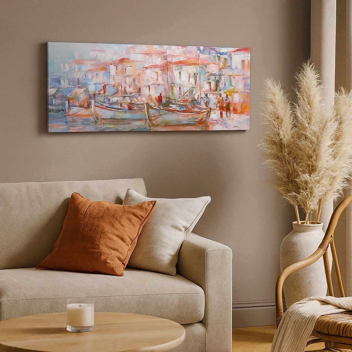 Quadro su tela - Stampe su Tela - Vacanze in pastello - 100x40 cm