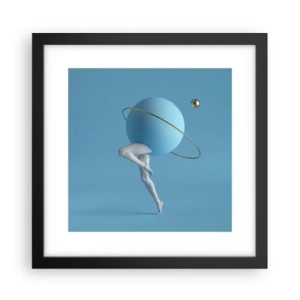 Poster in cornice nera - E i pianeti folleggiano - 30x30 cm