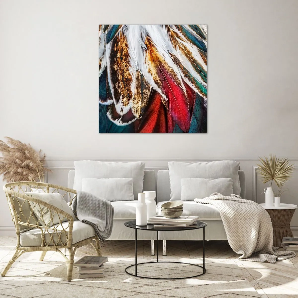 Quadro su vetro - I misteri del volo - 50x50 cm