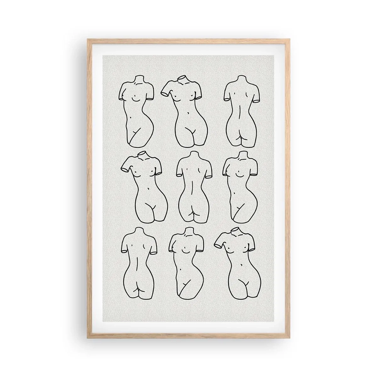 Poster in cornice rovere chiaro - Solo Venere - 61x91 cm