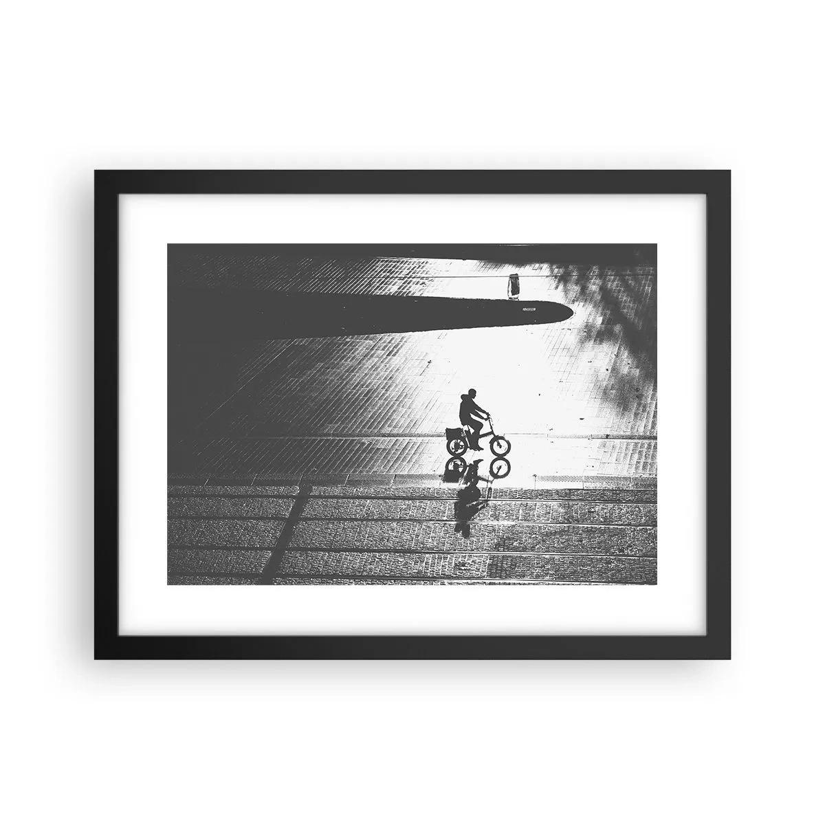 Poster in cornice nera - Avanti, attraverso la città - 40x30 cm