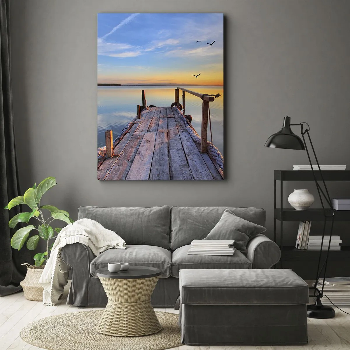 Quadro su tela - Stampe su Tela - Camminando verso il sole - 45x80 cm